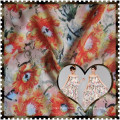 Polyester Graffiti Printed Chiffon for Lady Dress in stock